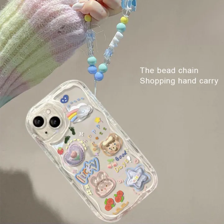 Korean%203D%20Rabbit%20Phone%20Chain%20Lanyard%20Clear%20Soft%20Case%20For%20Iphone%206%206S%207%208%20Plus%20X%20XS%20Max%20XR%2011%2015%20Pro%20Max%2012%2013%20Mini%20Cartoon%20Phone%20Case%20Shockproof%20TPU%20Silicone%20Back%20Cover%20-%20Image%204