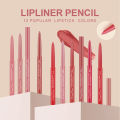 BataBata Dragon Ranee 6 Color Velvet Matte Lip Liner Crochet Lip Pencil Matte Soybean Pink Swirl Lipstick Pencil. 