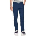 Slim-Fit Chino Gabardine Pants - Deep Blue.