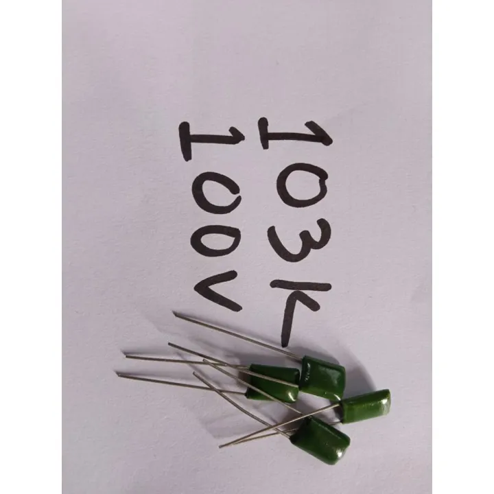 10Pcs- Metallized Polypropylene Film 2A103J Capacitor 10nF 100V Mylar Polyester Film
