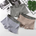 Men's Underwear Striped Underwear Men's New Cotton Mid-Waist Sports Breathable Winter Teen Panties Boxers. 