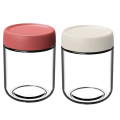 Oats Containers with Lids Leak Proof Storage Containers Glass Jars with Airtight Lids 2PCS. 