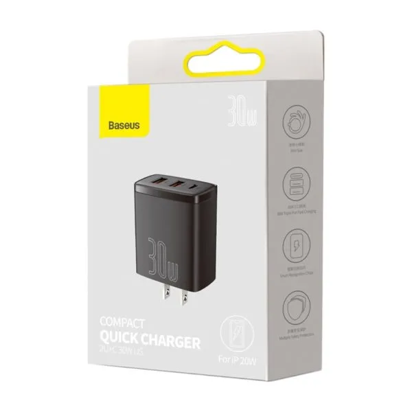 BASEUS%20Compact%20Quick%20Charger%202USB+Type-C%20Three%20Ports%2030W%20Travel%20Power%20Adapter%20US%20Plug%20-%20Image%203