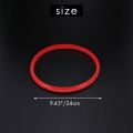 Silicone Sealing Ring For Pressure Cooker Pot Accessories, Fits 5 Or 6 Quart Models, Red, Blue And Common Transparent White, Pack Of 3. 