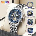 Skmei new fashion quartz men watch stainless steel waterproof 7039.
