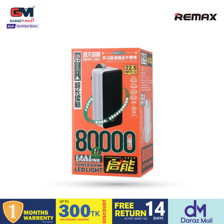 80000mAh Power Bank Ricarica Rapida Caricatore Portatile 2 Display Digitale USB Torcia di Backup della Batteria Ad Alta capacità per Smartphone Tablet,Red,166 * 81 * 23mm