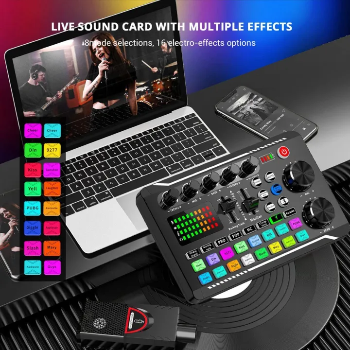 F998%20Live%20Sound%20Card%20Audio%20Mixer%20Podcast,%20Voice%20Changer%20for%20Sound%20Effects%20Board%20for%20Microphone%20Karaoke%20-%20Image%207