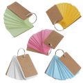 Learning Card Kraft Paper Binder Ring Easy Flip Flash Cards Study Memo Pads DIY Stationery.
