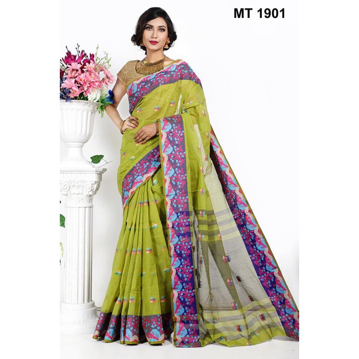 Tangail Tat Women's Saree with Blouse Piece Comfortable and