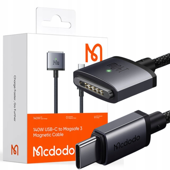 Mcdodo%20140W%20Magnetic%20PD%20USB-C%20to%20MagSaf*%203%20Fast%20Charge%20Cable%20For%20Macbook%20Pro%20Air%2013%2014%2016%20M1%20M2%20Dual%20LED%20Indicators%20Charger%20Cord%20-%20Image%2010