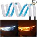 Okeen 2X Ultrafine 30Cm 45Cm 60Cm Drl Led Flexible Tube Style Daytime Running Lights Tear Strip Car Front Headlight Turn Signal. 