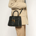 Handbag, Genuine Leather, Platinum Bag, 2023 New High-end Texture, One-Shoulder, Cross-Body Bag, Women's Fashion Trend, Small Square Bag.