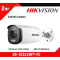 Hikvision DS-2CE12DFT-F 2 MP ColorVu Fixed Bullet Camera 40m IR All Night Color Video. 
