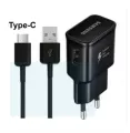 Samsung Adaptive Fast Charger Type C For Samsung Galaxy S3 S4 S5 S6 S6 EDGE S7 S8 Edge Quick Charge Power Adapter With Micro USB Type-C Cable - Black & White. 
