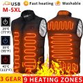 9 Places Heated Zone Electric Heated Vest Jackets Men Women Srtswear Heated Coat Graphene Heat Coat USB Heating Jacket Camping-8 Pcs Heated Blue. 