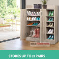 21 Pairs Shoe Storage Rack, Modern Home Shoe Cabinet, Shoe Organizer for Entryway, Bedroom, Living Room, Apartment,. 