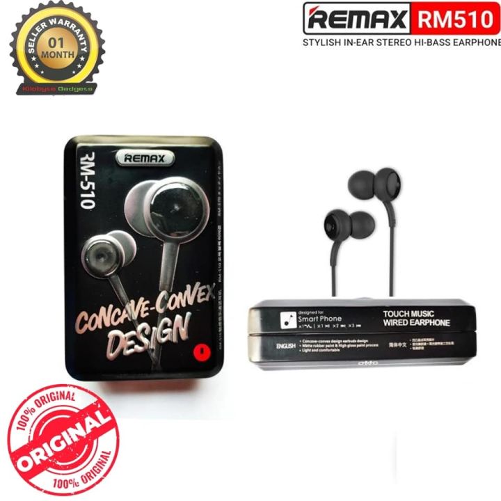 {New} (FREE) Remax Rm 510 (premium type B/C cable free) [Tin Box] Wired ...