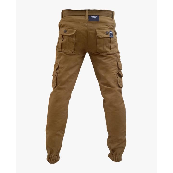 Cargo Trouser Pant New Casual Deep Brown Color with Belt