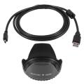 Camera USB Data Cable Cord Lead with 52mm Petal Flower Lens Hood for Nikon D5200 D5100 D3200 Kit F3.5-5.6G. 