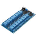 Relay module board 16-channel 12V relay interface control card with optocoupler protection. 