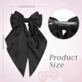Hair Bows for Girls Ribbons Pink/White/Black Bow Girls Ribbon Hair Accessories for Woman Simple Satin Solid Spring Clip Hair Pin. 