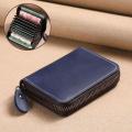 Soft Leather Men's Card Holder Large Capacity Anti-Demagnetization Compact Wallet.