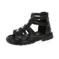 Girls roman sandals spring summer 2024 new korean fashion summer little girl studded high-top princess children's shoes.