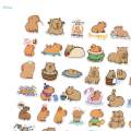 50Pcs Cartoon Capybara Sticker Small Cute Animal Stickers for Card Cups Wall.