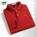 2022 CARTELO Men's Long Sleeve T-shirt Spring and Autumn Top Cotton Embroidered Polo Shirt for Men's Clothing Base Shirt Loose. 
