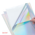 2 Sheet Self Adhesive Waterproof Film Gem Sticker Paper Laser Diamond Printing Paper DIY sticker label paper Holographic Sticker Amour zii.