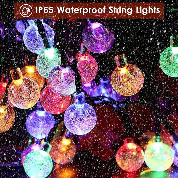 Solar%20String%20Lights,Outdoor%20Multicolor%20Crystal%20Globe%20Bulbs%20Waterproof%20Fairy%20Lights%20with%208%20Lighting%20Modes,Decoration%20for%20Yard--Warm--22m%20200LEDS%20-%20Image%208