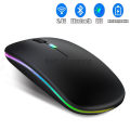 Bluetooth Wireless Mouse RGB Rechargeable Wireless Computer Mause LED Backlit Ergonomic Gaming Mouse for Laptop PC 1600 DPI. 