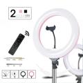 LED Ring Light 5600K 36w Photo Studio 14 inchi Lamp Photography Dimmable For Yoytube Video Makeup with Remote control phone Holder.