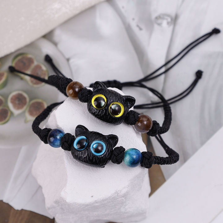 1/2Pcs%20Cute%20Cartoon%20Black%20Cat%20Bracelets%20For%20Couples%20Hand%20Woven%20Pull-out%20Bracelet%20Fashion%20Accessories%20for%20Girls%20Birthday%20Gift%20-%20Image%207