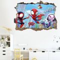Creative Spiderman wall Sticker For Kid Room Baby Boy Bedroom Self-adhesive Home Murals Decoration PVC Decals Avenge Poster.