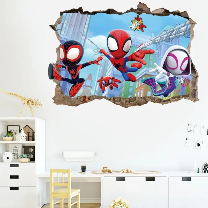 Creative%20Spiderman%20wall%20Sticker%20For%20Kid%20Room%20Baby%20Boy%20Bedroom%20Self-adhesive%20Home%20Murals%20Decoration%20PVC%20Decals%20Avenge%20Poster%20-%20Image%204