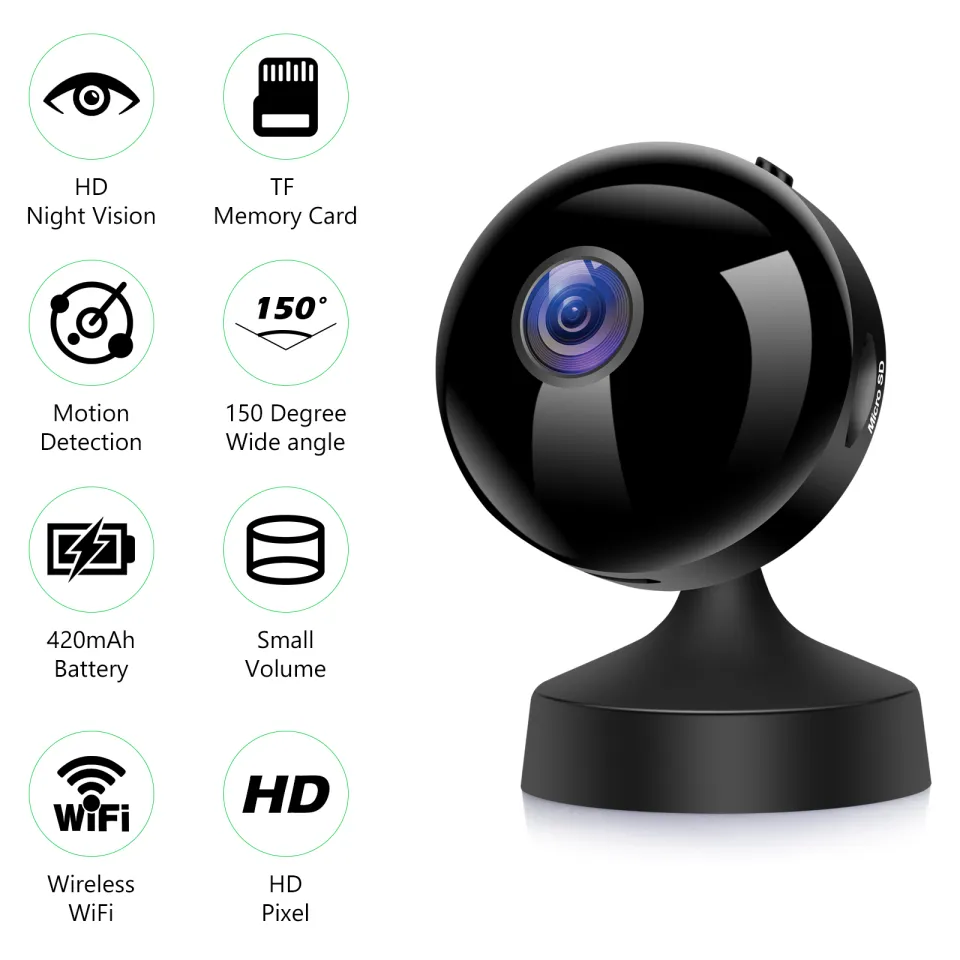 V380 PRO Mini WiFi Camera HD 1080p Remote Wireless Voice Recorder