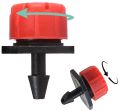100-pcs Micro Irrigation Emitter Dripper Sprinklers 1/4 Inch Flow Adjustable for Watering System. 