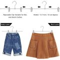 Pant Hangers,Skirt Hangers with Clips Space Saving,Adjustable Clips Hangers Clothes Hangers for Pants. 
