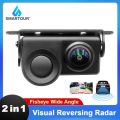 SMARTOUR HD Car Rear View Camera 2 in 1 Parking Radar Detector Sensor Night Vision Waterproof Reverse Camera. 