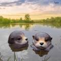 Garden Pond Floating Otter Ornament for Outdoor Garden Aquarium.