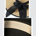 Summer Large Brim Straw Hat Floppy Wide Brim Sun Cap Bowknot Beach Foldable Hats Hats for Women.