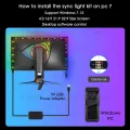 Dream Color RGBIC LED Strips Computer Monitor Back Light Bar USB 5V Screen Color Sync Smart Software Control Ambient Decor Lamp. 