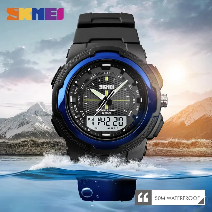 SKMEI%201454%20Military%20Men%20Watches%20Outdoors%20Sport%20Waterproof%20Electronic%20Mens%20Wristwatch%20Quartz%20Double%20Clock%201370%20Reloj%20Masculino%20-%20Image%203