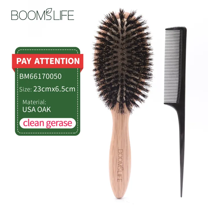 BOOMSLIFE%20Boar%20Bristle%20Hair%20Brush%20Women%20Combs%20for%20Hair%20Wood%20HairBrush%20Detangle%20Straightener%20Brush%20Hair%20Comb%20Barber%20Accessories%20-%20Image%207