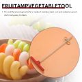 New Vegetable Fruit Spiral Twist Knife Stainless Steel Manual Spiral Carving Cutter Kitchen Tray Decoration Vegetable Knife Spiral Carving Tool Red. 