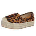 style Shoes For Girl Female Women's Fashion Leopard Print Platform Slip On Round Toe Casual Flats Boat Shoes. 