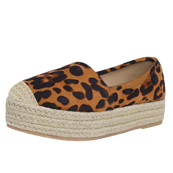 style%20Shoes%20For%20Girl%20Female%20Women's%20Fashion%20Leopard%20Print%20Platform%20Slip%20On%20Round%20Toe%20Casual%20Flats%20Boat%20Shoes%20-%20Image%203