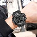 SANDA 2022 G Style New Men's Watches 50M Waterproof Shock Sports Military Quartz Watch For Male Digital Wristwatch Clock 3133. 