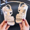 Trendy Cute Open Toe Sandals For Girls, Breathable Lightweight Wear-resistant Sandals For Indoor Outdoor Holiday Beach. 